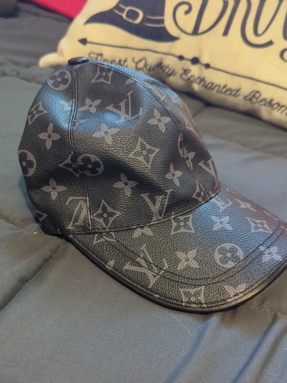 Louis Vuitton Black Monogram Baseball Cap Unisex Adjustable - Picture 2 of 7